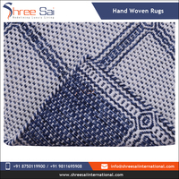 Exceptional Quality Hand Woven Wool & Cotton Rugs/Carpets Modern Abstract Design Anti-Slip Backing All-Season Use Bulk Seller