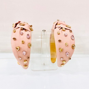 Bandeau perlé noué de créateur pour femmes et enfants Bandeau coloré à la mode pour les occasions quotidiennes - Product Image 4