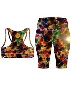 Combinaisons de Yoga pour femmes, 2 pièces, combinaison de sport, Fitness, course à pied, séchage rapide, ensemble d'entraînement, Gym, Fitness, impression par Sublimation - Product Image 2