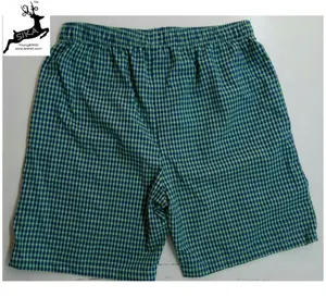 Tirupur tecido Xadrez Boxer shorts do pugilista DOS HOMENS baratos por atacado de algodão elástico personalizado poli algodão mens boxer fabricante india