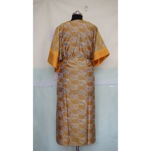 Caftán de seda para mujer, Vestido largo de talla grande hecho a mano, ropa de playa, ropa de noche - Product Image 2