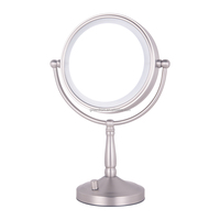 Miroir de maquillage sur pied en métal pour coiffeuse, miroir cosmétique pour salle de bain