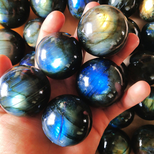 Chrysocolla Sphere Purple Labradorite Rough Rose Quartz Geode <b>Crystal</b> Sphere Natural Gemstone Bulk Wholesale Supplier Gift Item - Product Image 2