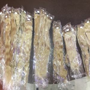 Extensions de cheveux humains vierges indiens Remy blondes 613, lisses, à double trame, tissées à la machine - Product Image 2