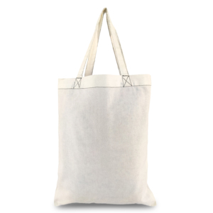 กระเป๋าผ้าคอตตอนย่อยสลายได้เป็นมิตรกับสิ่งแวดล้อมกระเป๋าถือผ้าใบรีไซเคิลพร้อมโลโก้สกรีนสำหรับโปรโมชั่นช็อปปิ้ง - Product Image 5