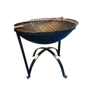 Bonfire Pit pour bol de feu de camp extérieur pour utilisation dans le jardin Fabrication de barbecue de camping en plein air avec support en fer rond