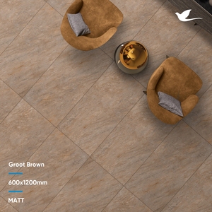 Stock d'usine Surface mate antidérapante rustique 600x600mm Carreaux de porcelaine aspect mat pour sol et mur de salon - Product Image 2