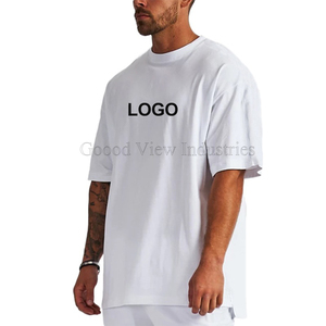 Camiseta lisa de gran tamaño para hombre, ropa de alta calidad, venta al por mayor - Product Image 3