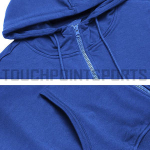 Ensemble de survêtement pour homme à capuche en coton uni 2 pièces, coupe ajustée, couleur personnalisable, vente en gros - Product Image 5