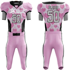 Uniformes de Fútbol Americano Sublimados Profesionales Personalizados, Transpirables, Talla Grande, Secado Rápido, 100% Poliéster, Antibacterianos - Product Image 6