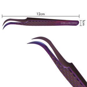 Pince à épiler à pointe incurvée pointue, en acier inoxydable, avec Design diamant, pour Extension de cils, étiquette privée, originale - Product Image 5