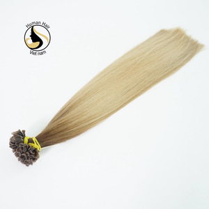 Extensiones de cabello humano Remy, pelo Natural doble de alta calidad, con punta en U, color rubio liso, virgen vietnamita - Product Image 1