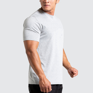 Camiseta de cuello redondo lisa para hombre, nueva, a la moda, personalizada, ligera, de algodón 100%, color morado. - Product Image 4