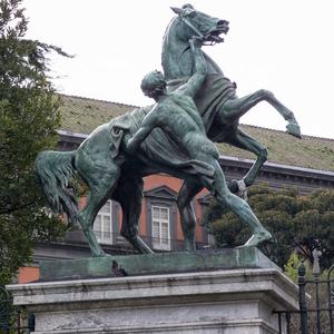 Tamaño natural al aire libre moderno jardín decoración Metal bronce estatua San Jorge y dragón escultura - Product Image 6