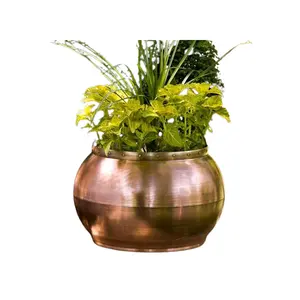 奇妙的设计铜抛光玫瑰金彩色花盆，用于花园花盆，价格有竞争力