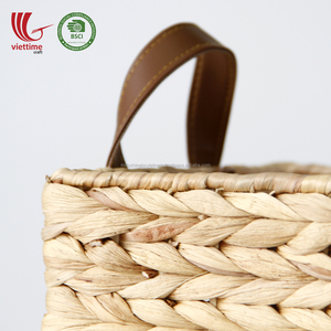 Water Hyacinth <b>Basket</b> <b>Tray</b> With Leather Handles/Handicraft <b>Basket</b> <b>Tray</b>/Wholesale - Product Image 4