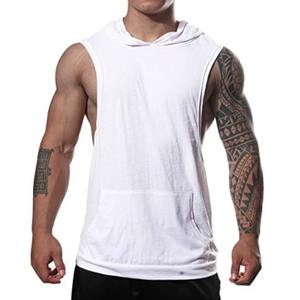 Latest fitness custom stringer hoodie tank tops muscle,tank top men plain screen printed gym vest for men - Product Image 4