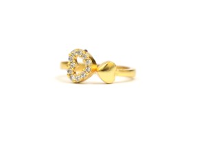 Elegant Design Cubic Zircon Gold Plated Jewelry Natural Gemstone <b>Heart</b> <b>Shaped</b> Tings for Gift Gold Birthstone Boho Ring - Product Image 2