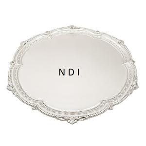 Border Decorative <b>Food</b> Dessert Serving Charger Plate Restaurant Hotel Dinner <b>Party</b> Used Stainless Steel Charger Plate - Product Image 3