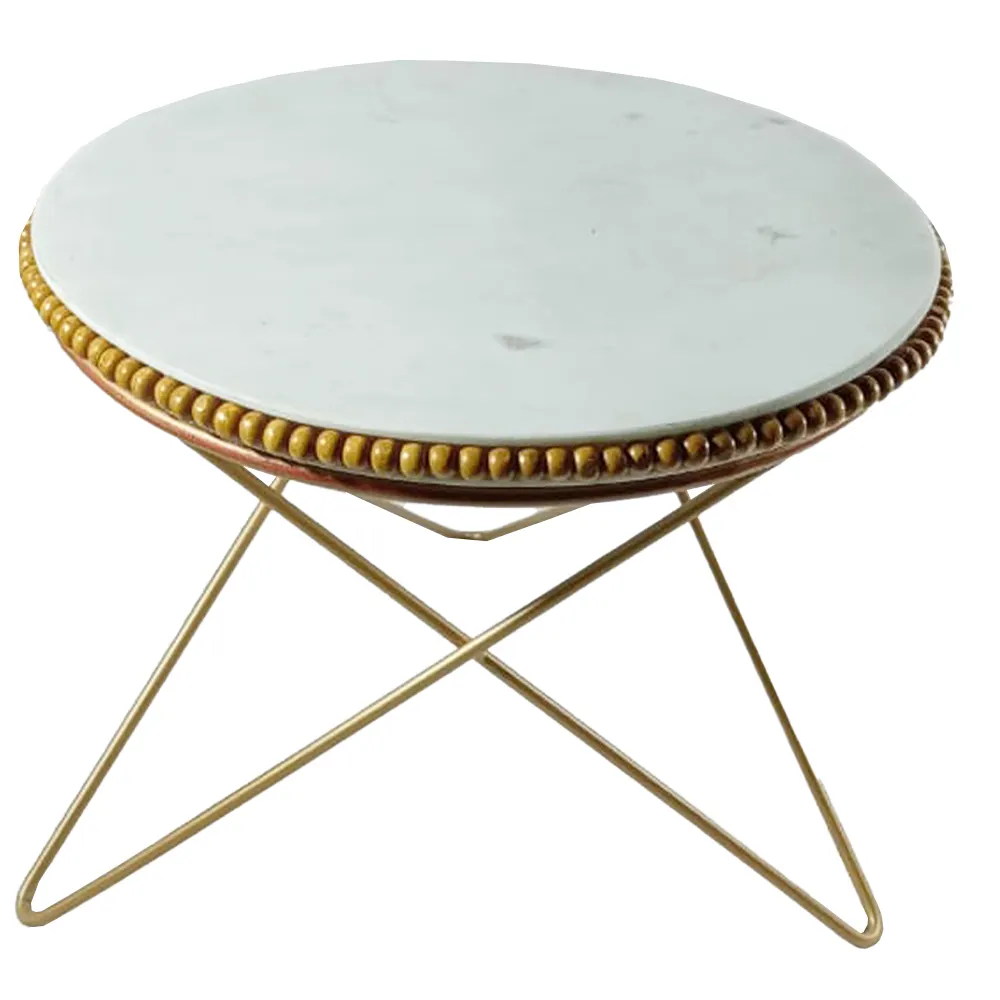 Cake Stand with Marble Top and Metal Stand Stool for Wedding Cake Stand Birthday Party Anniversary Resin manufacturer