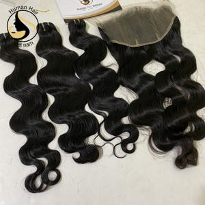 Nueva llegada de la onda del cuerpo de la Virgen del paquete del pelo grado 10A natural negro doble humano de la onda del cuerpo del pelo en Stock - Product Image 6