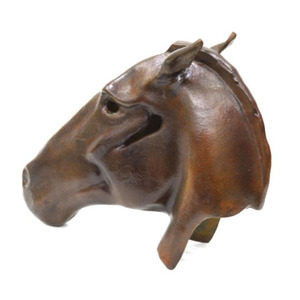 Statue de cheval en métal et aluminium avec plusieurs objets, décoration de maison en argent, ferme rustique, - Product Image 5