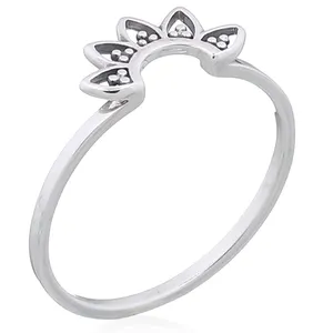 Bohemian Tribal Lotus Blossom Bloem Ring 925 Zilver Thailand Fabrikant Groothandel Sieraden