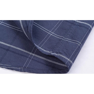 เสื้อแขนยาวผ้าสักหลาดสำหรับผู้ชาย, เสื้อคอตตอนน้ำหนักเบาปกแบบติดกระดุมกระเป๋าลายทางไซส์ใหญ่ระบายอากาศได้ดีสไตล์สตรีทแวร์ใหม่ - Product Image 6