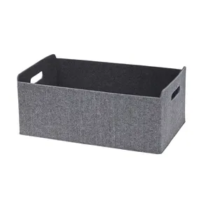 Bolso de cubo de fieltro reciclado unisex Bolso de tela de ocio con cierre abierto para bolso de compras en venta - Product Image 1