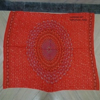 Pareos Largos de Verano LAXMANS, Mandala Redondo Multicolor, Estampado en Serigrafía sobre Rayón, Bufandas de Playa Indias con Diseños Únicos