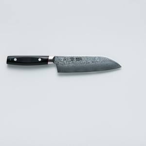 Couteau de cuisine polyvalent en acier de damas, cadeau parfait, boîte en papier, couteau en SAIUN Santoku 170 mm - Product Image 1