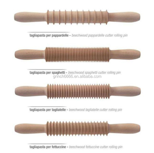 2021 Beech Wood Pasta Cutter Wooden Rolling Pin Spaghetti/Fettuccine/<strong>Tagliatelle</strong>/Pappardelle Pasta Maker - Product Image 6