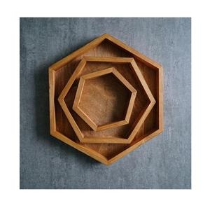 Plateau en bois d'acacia/mangue/pêche Fabricant exportateur pour la maison Hôtel Restaurant Plateau de service en bois au design fait main d'Inde - Product Image 6