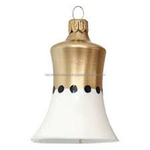 Campanas colgantes de Navidad de hierro de metal con recubrimiento de polvo blanco Decoraciones navideñas - Product Image 5