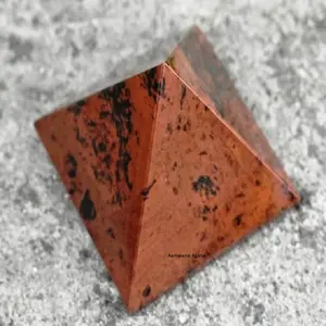 Obsidian Alami Mahoni Piramida Grosir Kristal Penyembuhan Alami Batu Permata Obsidian Mahoni Piramida untuk Dijual