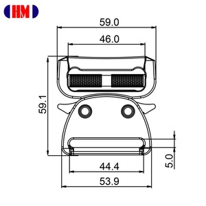 หัวเข็มขัดแบบเลื่อนปรับได้สำหรับสายขนาด 45 มม. - Product Image 3