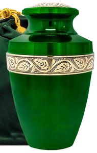 Green Adult Metal <b>Urn</b> <b>Cat</b> Ashes Hand Engraved American Style Colorful Iron Finish Unique Home Decor Funeral Supplies Cremation - Product Image 3