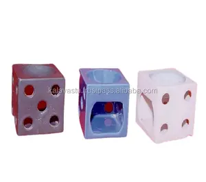 Quemador de aceite de incienso de cerámica cuadrado decorativo para el hogar ecológico, quemador de aceite ligero de té hecho a mano y difusor de Aroma - Product Image 1
