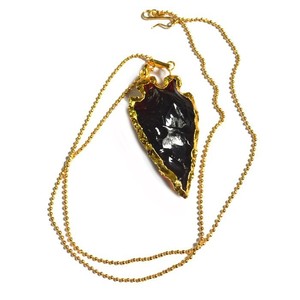 ผู้จำหน่ายสร้อยคอหัวลูกศรเคลือบแก้วสีแดงเข้ม: สร้อยคอหัวลูกศรเคลือบไฟฟ้าสำหรับขาย - Product Image 1