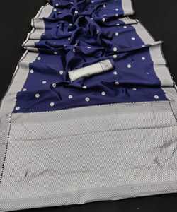Kanchipuram seda Banarasi algodón Lino Sari tamaño libre fiesta desgaste boda india último diseñador étnico señoras desgaste - Product Image 4