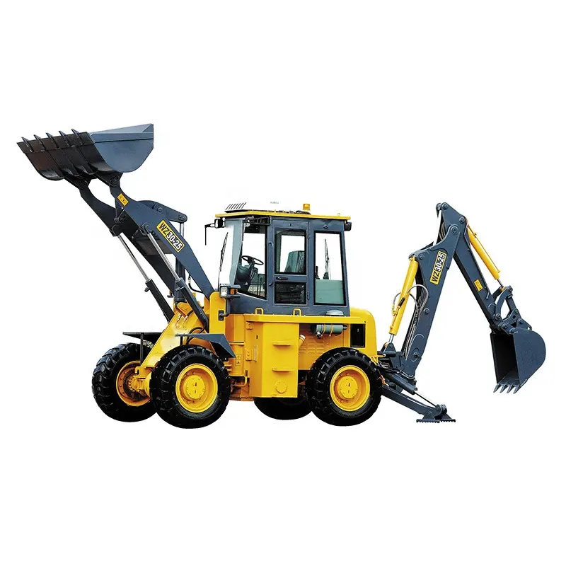 1m3 Xô 0.3m3 Digger New Backhoe Máy Xúc WZ30-25 Khớp Nối Backhoe Loader 2.5T Bánh Xe Digger Máy Xúc