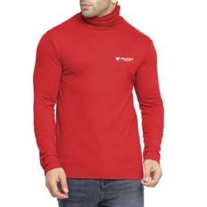 FIXFOX Men's <b>White</b> Turtleneck <b>Long</b> <b>Sleeve</b> Sporty <b>T</b>-<b>Shirt</b> Slim Fit Quick Dry Crocheted Polyester Cotton Eco-Friendly - Product Image 6
