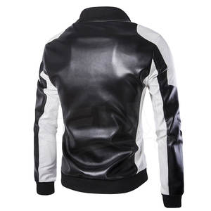 Venta al por mayor de ropa Casual de los hombres a prueba de viento Softshell chaqueta de cuero barato OEM bolsillos Spandex - Product Image 2