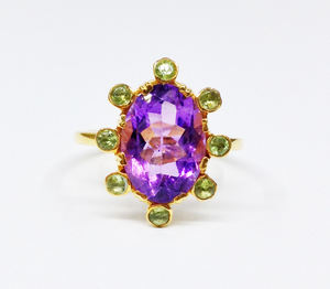 Sterling Silver 925 Gold Plated Cocktail Big Supplier Wholesaler Custom Handmade <b>Cheap</b> Unisex Multi Color Big Oval Gemstone <b>Ring</b> - Product Image 3