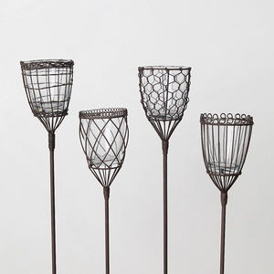 Tiges de jardin en métal rouillés, pour fleurs - Product Image 2