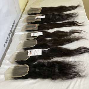 Extensions de cheveux humains indiens de temple, avec frontal transparent 5x5, closure en dentelle HD 13x6, pré-épilé, dentelle suisse HD, fournisseur - Product Image 2