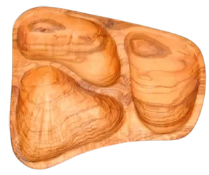 家の装飾的な3つのセクション木製プレートスナックナッツ地中海スタイルの前菜クッキーキャンディーディッシュ。