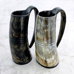 La mejor taza de cuerno para beber artesanal, estilo náutico, cuerno de búfalo tallado, recuerdo pulido para amantes de los animales, artesanías naturales - Product Image 1