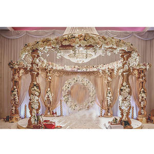มณฑปงานแต่งงานไม้แกะสลักแบบอินเดีย งานแต่งงานมณฑปไม้ที่ไม่เหมือนใคร ดีไซเนอร์งานแต่งงานมณฑปไม้จากออสเตรเลีย มาเลเซีย สหรัฐอเมริกา - Product Image 1