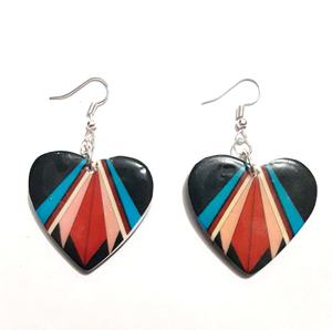 Nouvelles boucles d'oreilles pendantes en forme de cœur en résine incrustée, design original, bijoux de mode pour femmes, artisanat de qualité, chrétien - Product Image 6